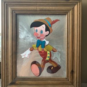 Vintage Walt Disney Pinocchio Foil Holofoil Print